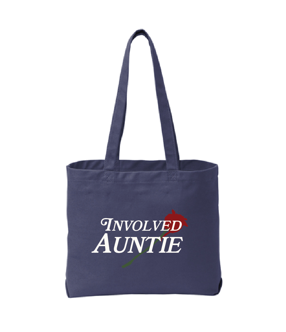 Navy Involved Auntie Tote