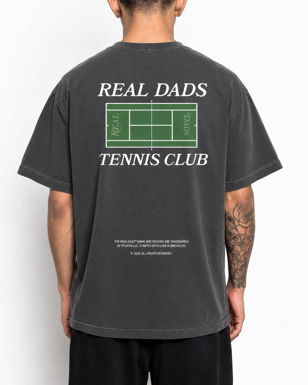Real Dads Tennis Club Original T-Shirt — Faded Grey