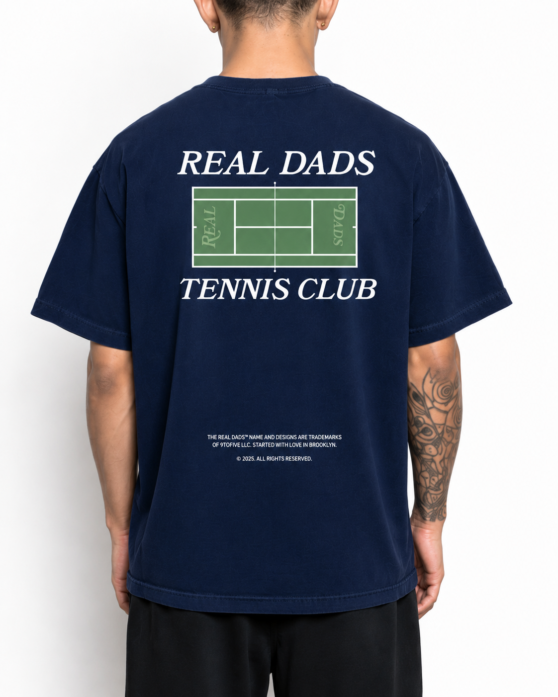 Real Dads Tennis Club Original T-Shirt — Navy Blue